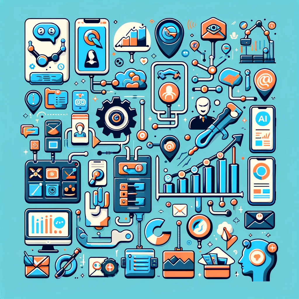 Infograph representing GoHighLevel Tools all working together