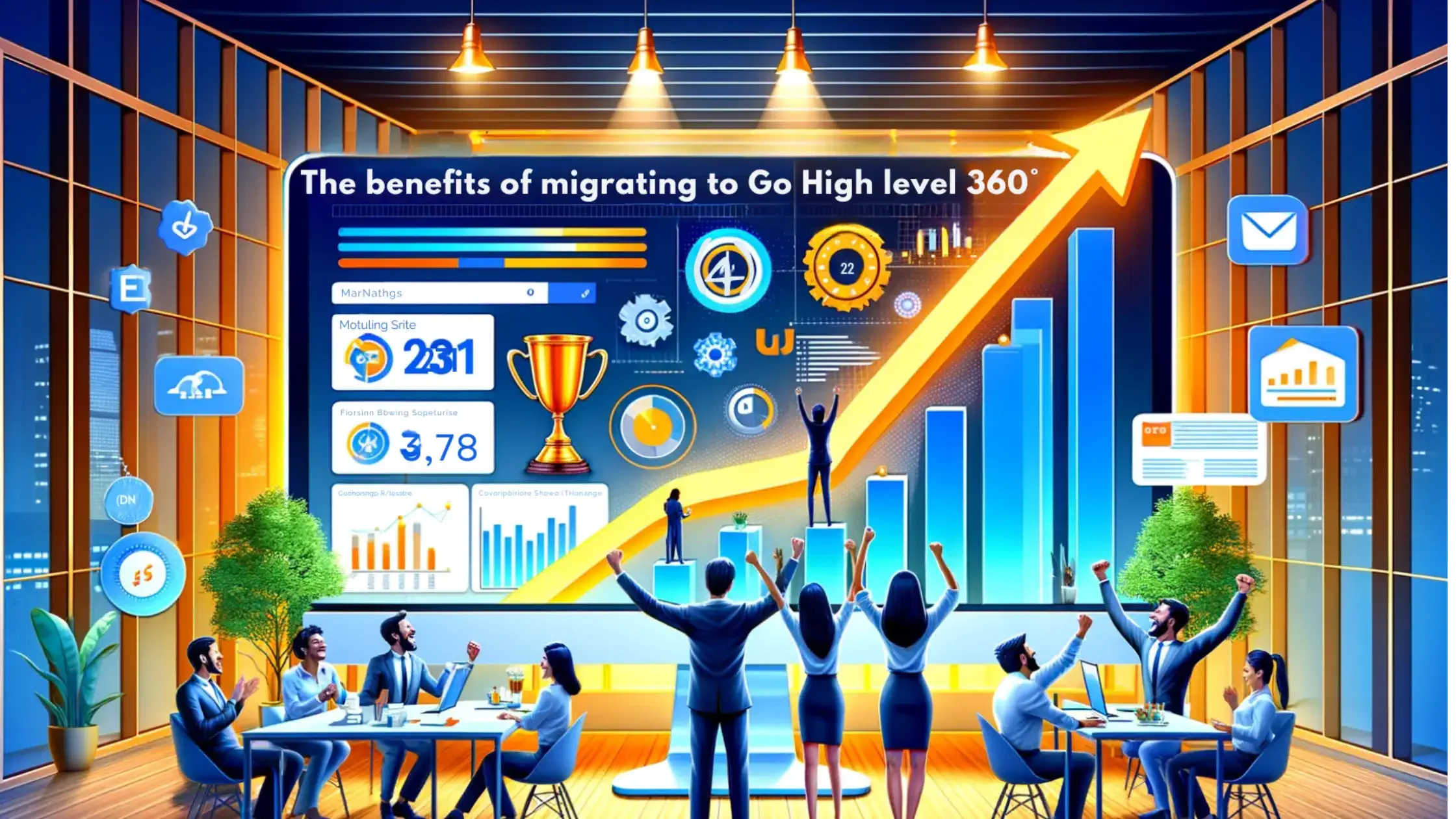 Infograph of the benefits of customers who have migrated to Go High Level 360