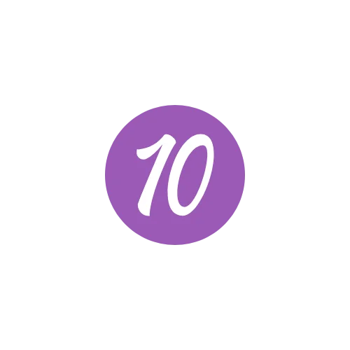 # 10 in a purple circle