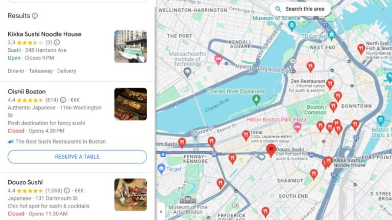 Your Google Business Profile -here’s what it looks like when you search for a business in Google Maps