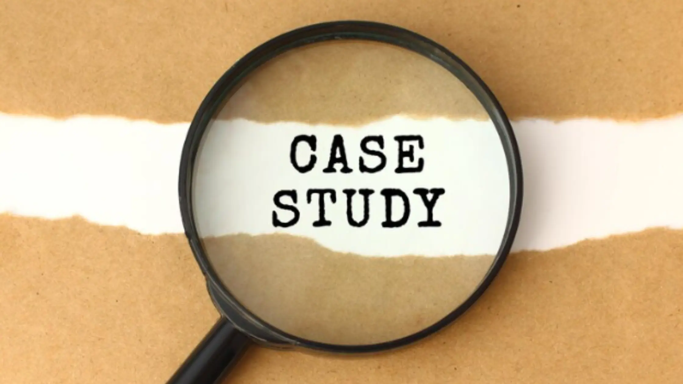 THE WRODS CASE STUDY BEHIND A MAGNIFYING GLASS