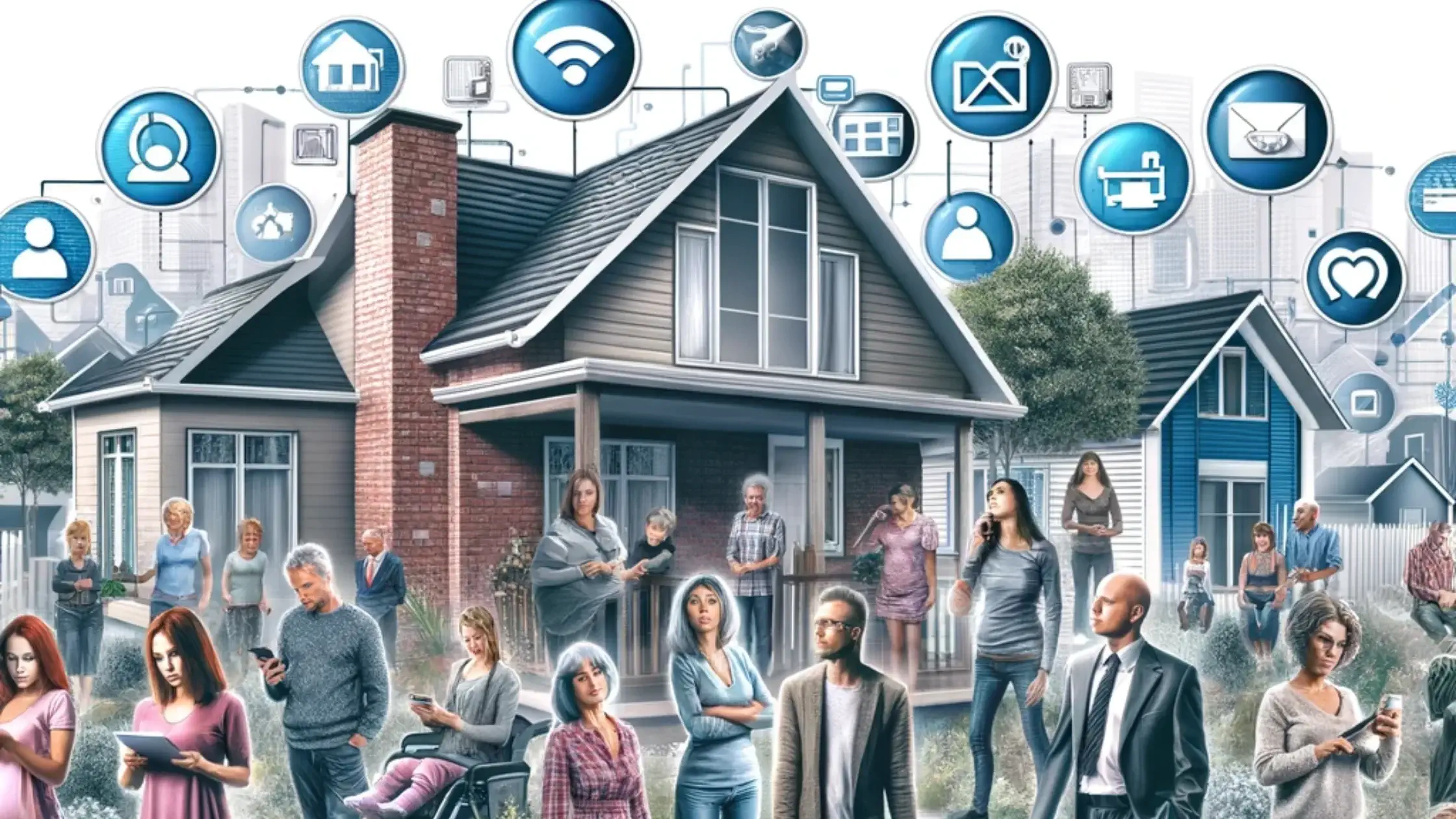 A Bunch of Homeowners on the digital devices