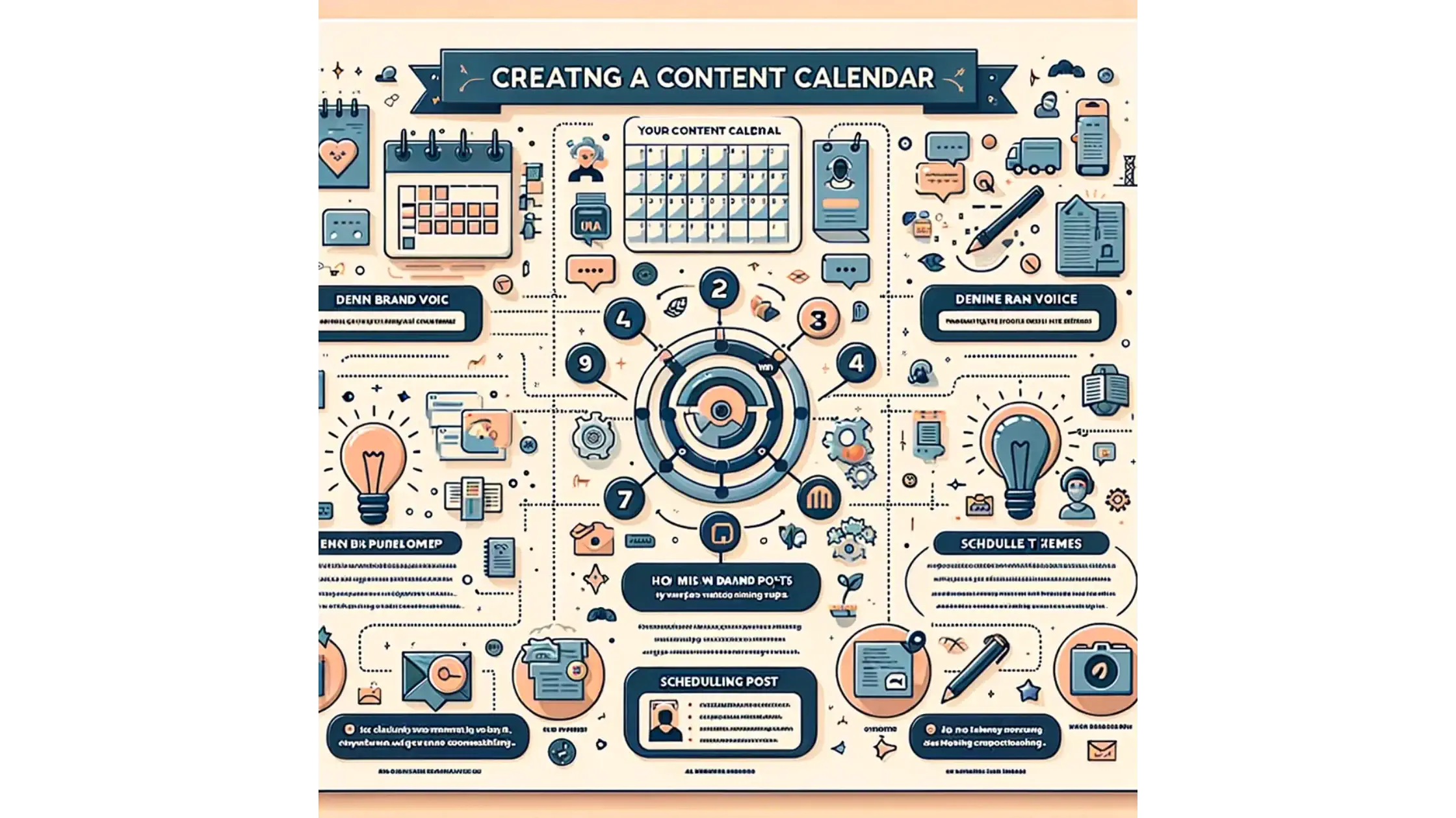 creating a Content calendar Creation infographic