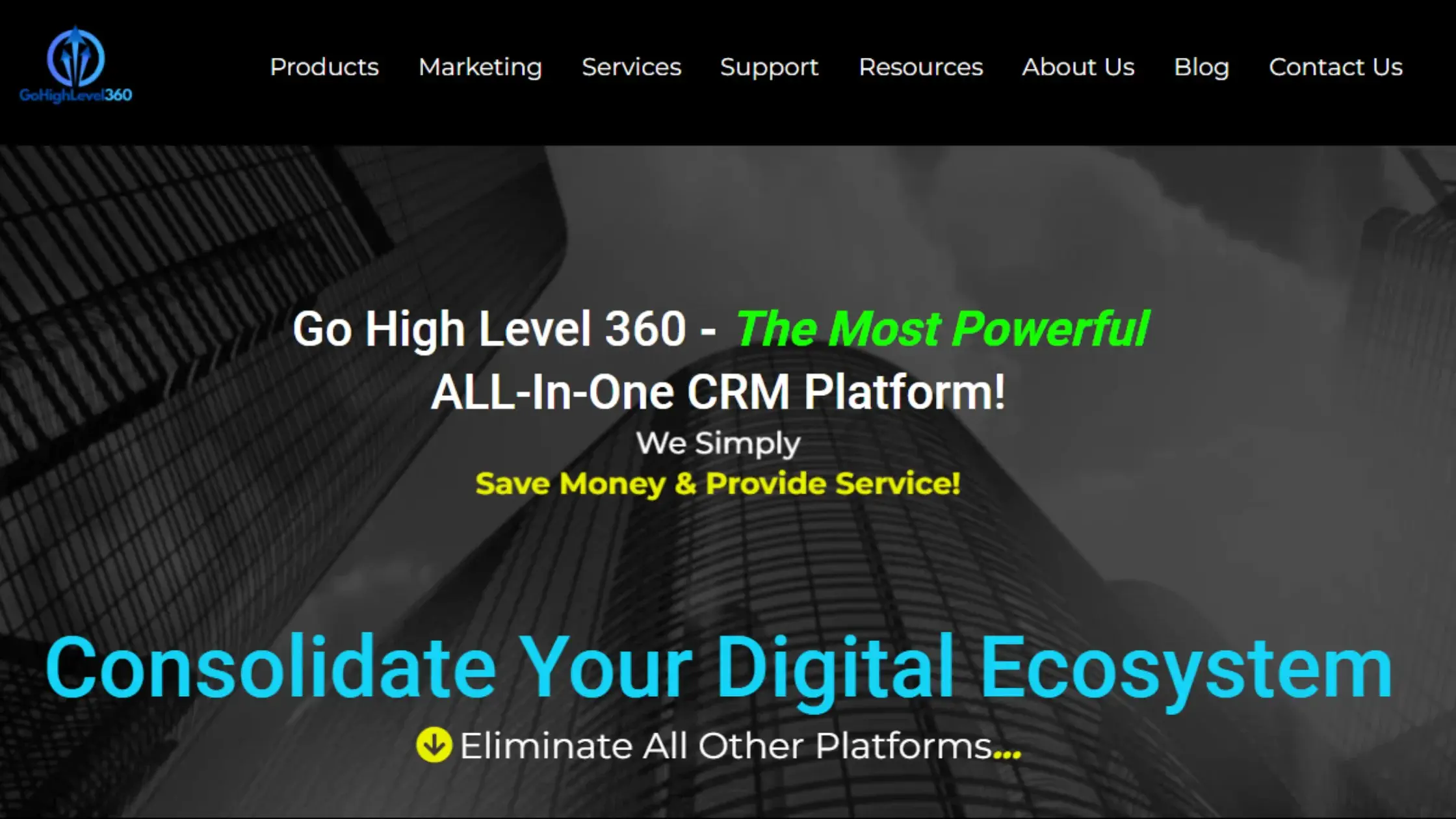 Screenshot IMAGE of the Website Go High Level 360