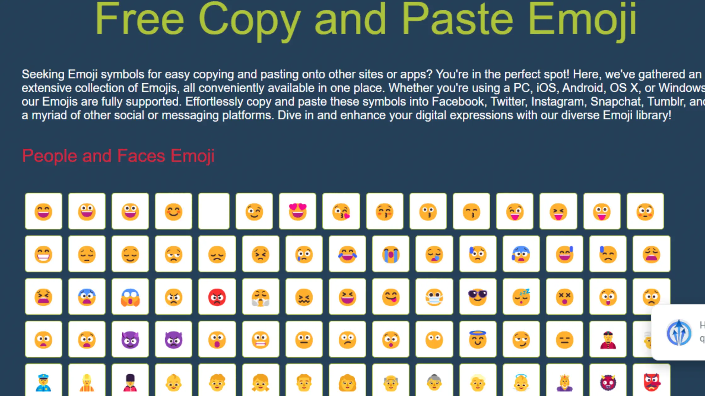 Screenshot image of the Go High Level 360 Emoji Library website page Screenshot image of the Go High Level 360 Emoji Library website page