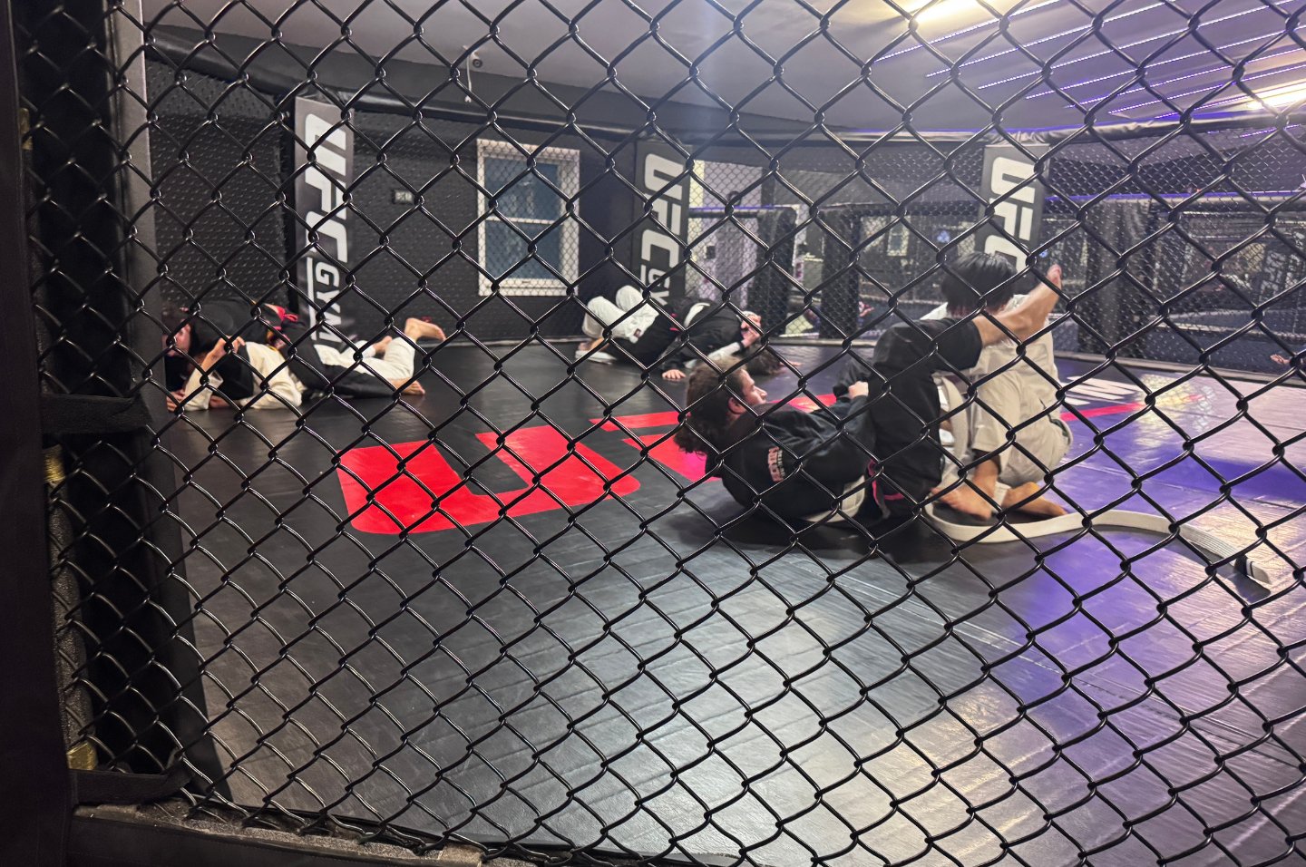 Martial arts instructor with kids