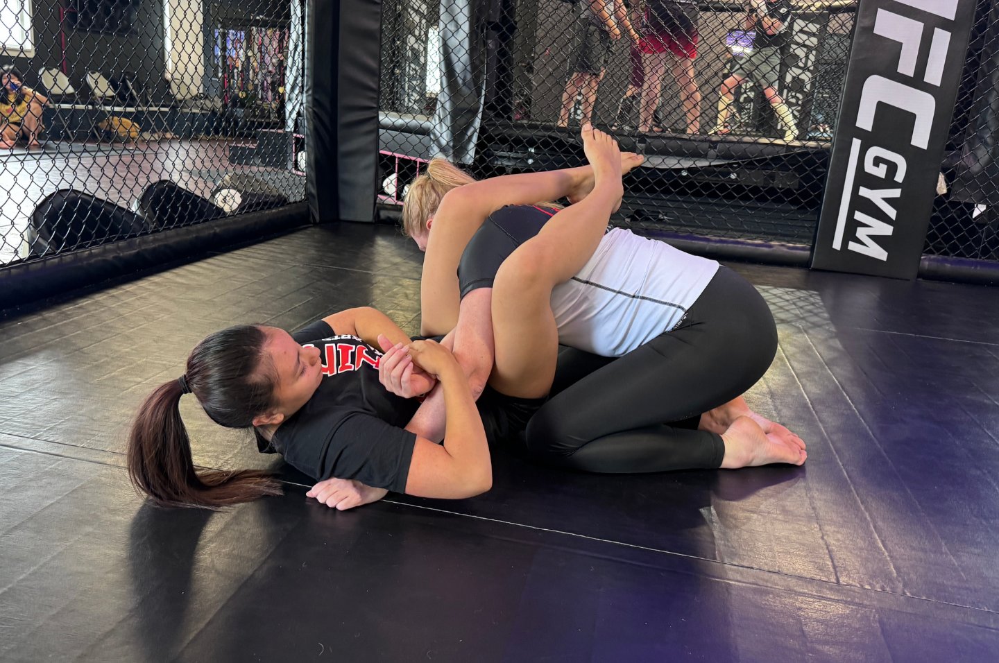 Martial arts instructor with kids