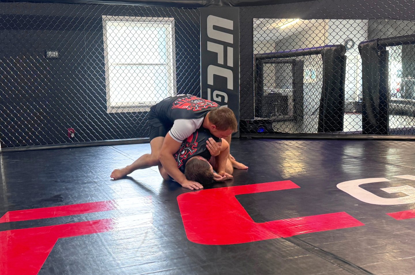 Martial arts instructor with kids
