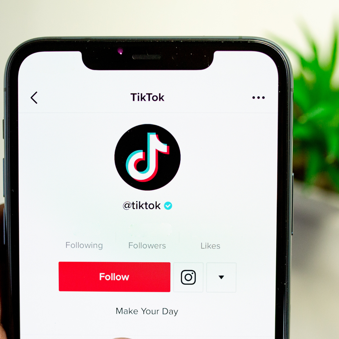 TikTok account on cell phone