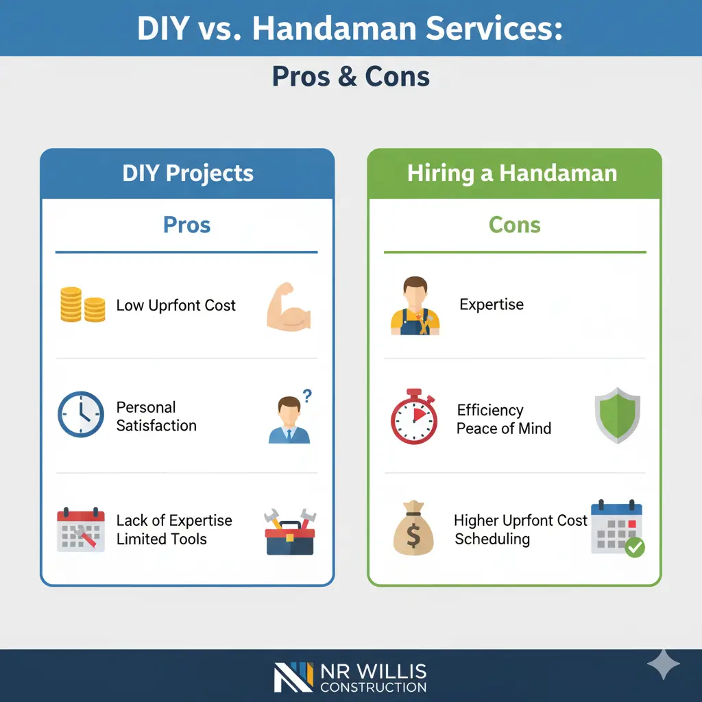 The Pros and Cons of DIY vs. Handyman Services The Pros and Cons of DIY vs. Handyman Services