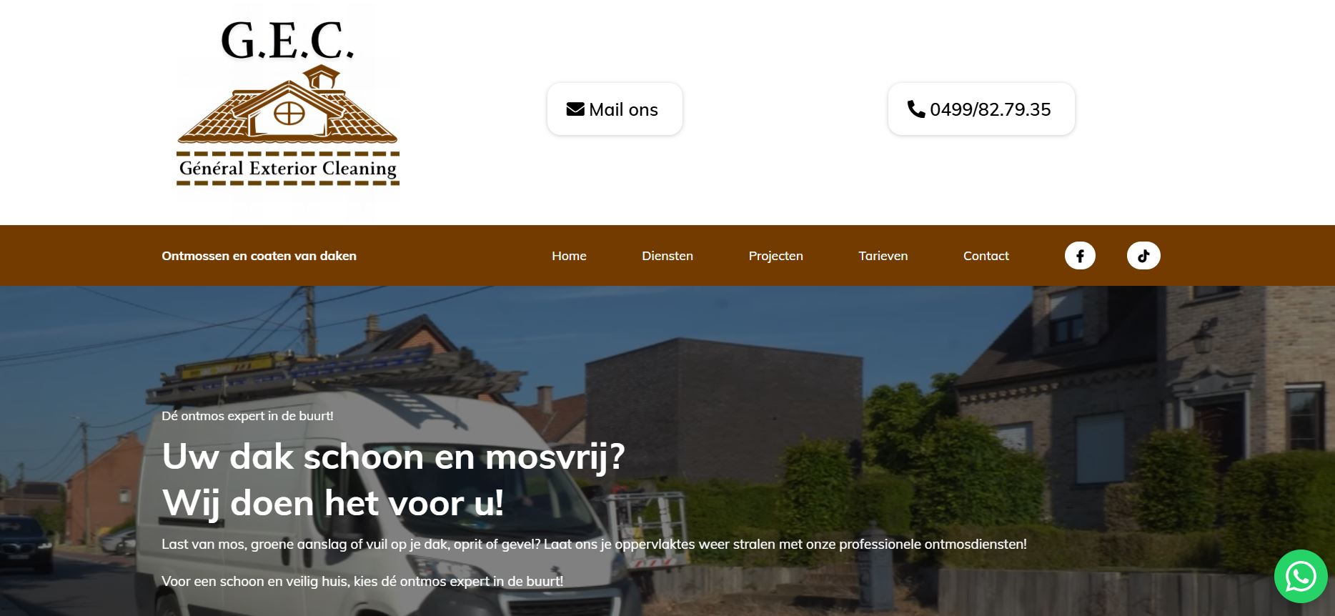 GEC Belgium homepage screenshot
