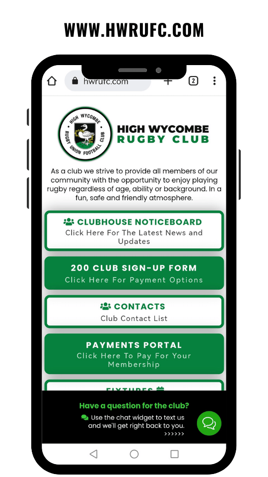 HWRUFC Website