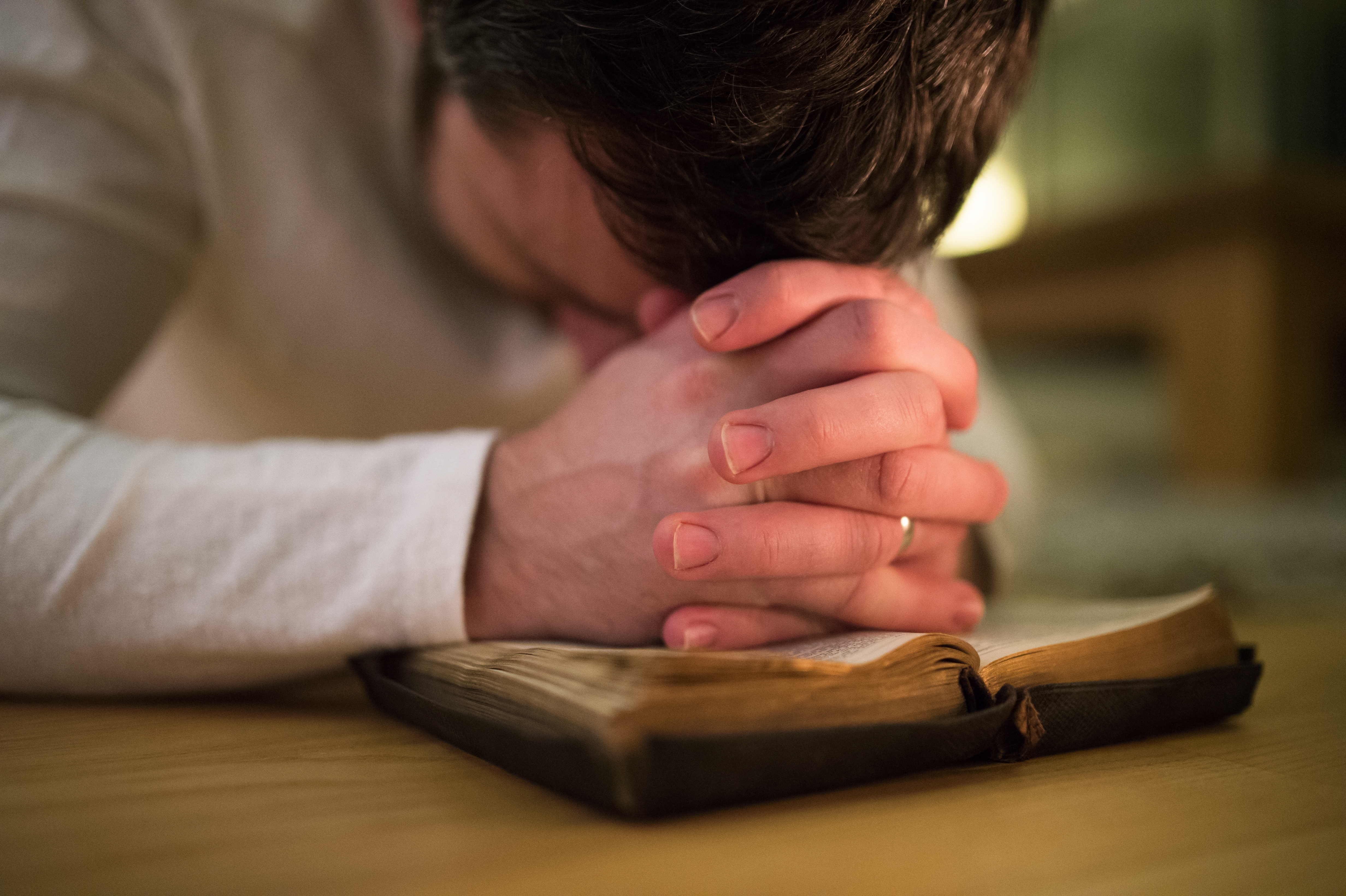 man praying