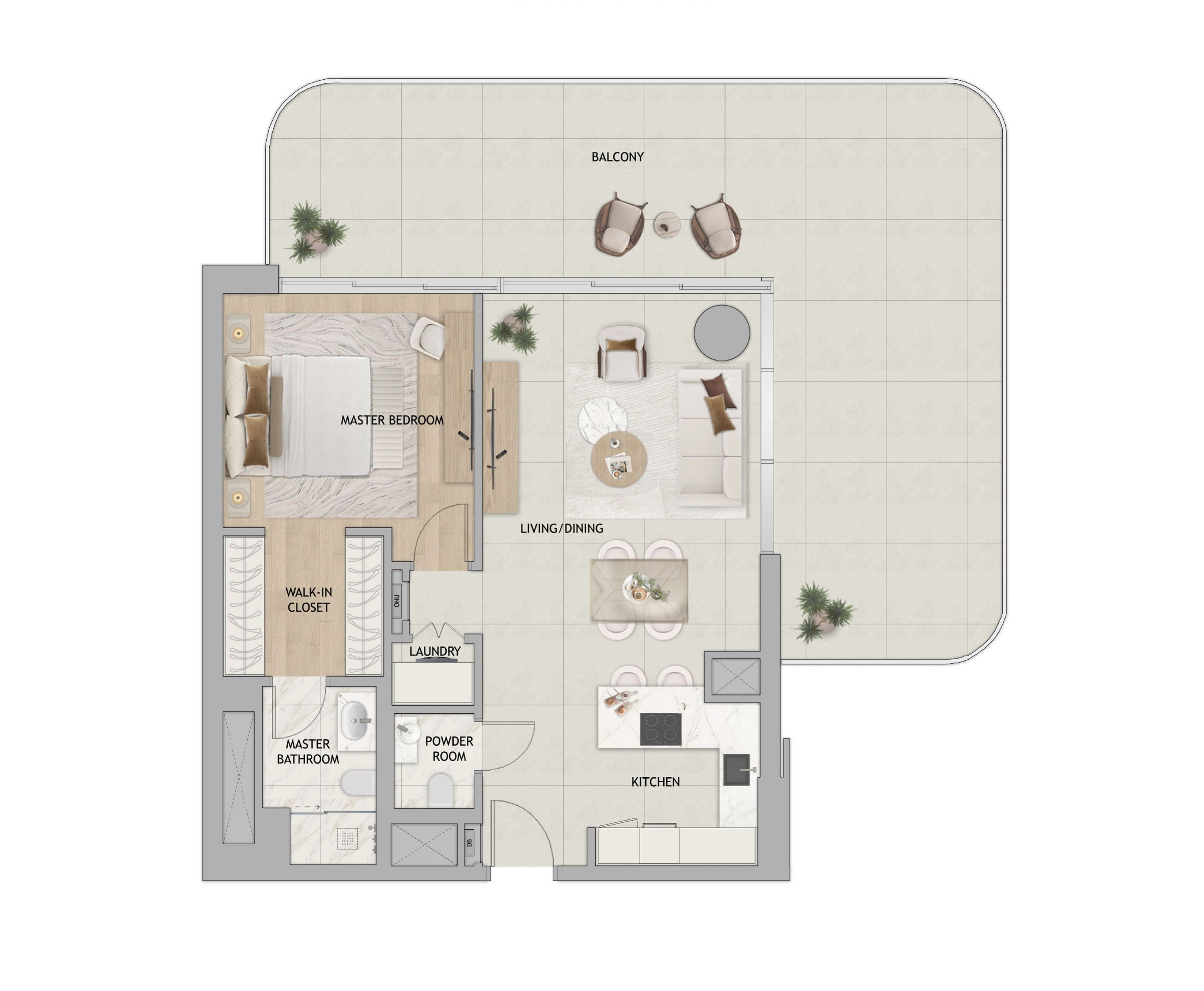 1-Bedroom Type C