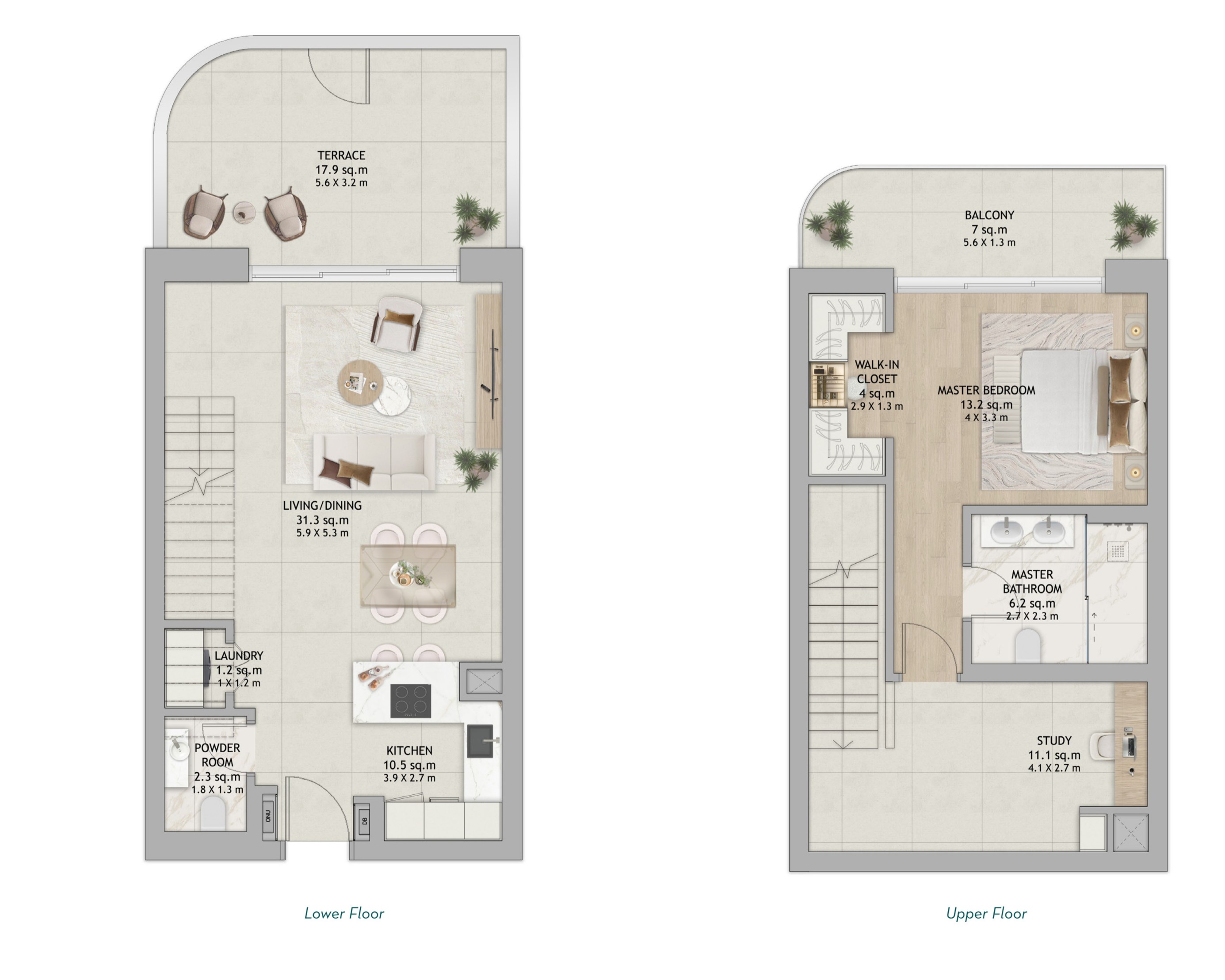 1-Bedroom Townhouse
