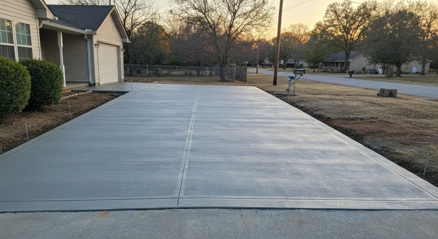 Concrete driveway in Batesville