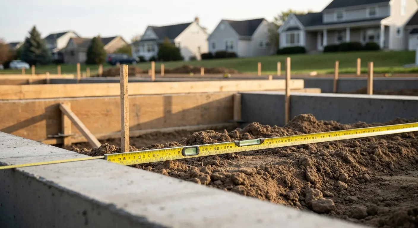 Concrete foundation preparation