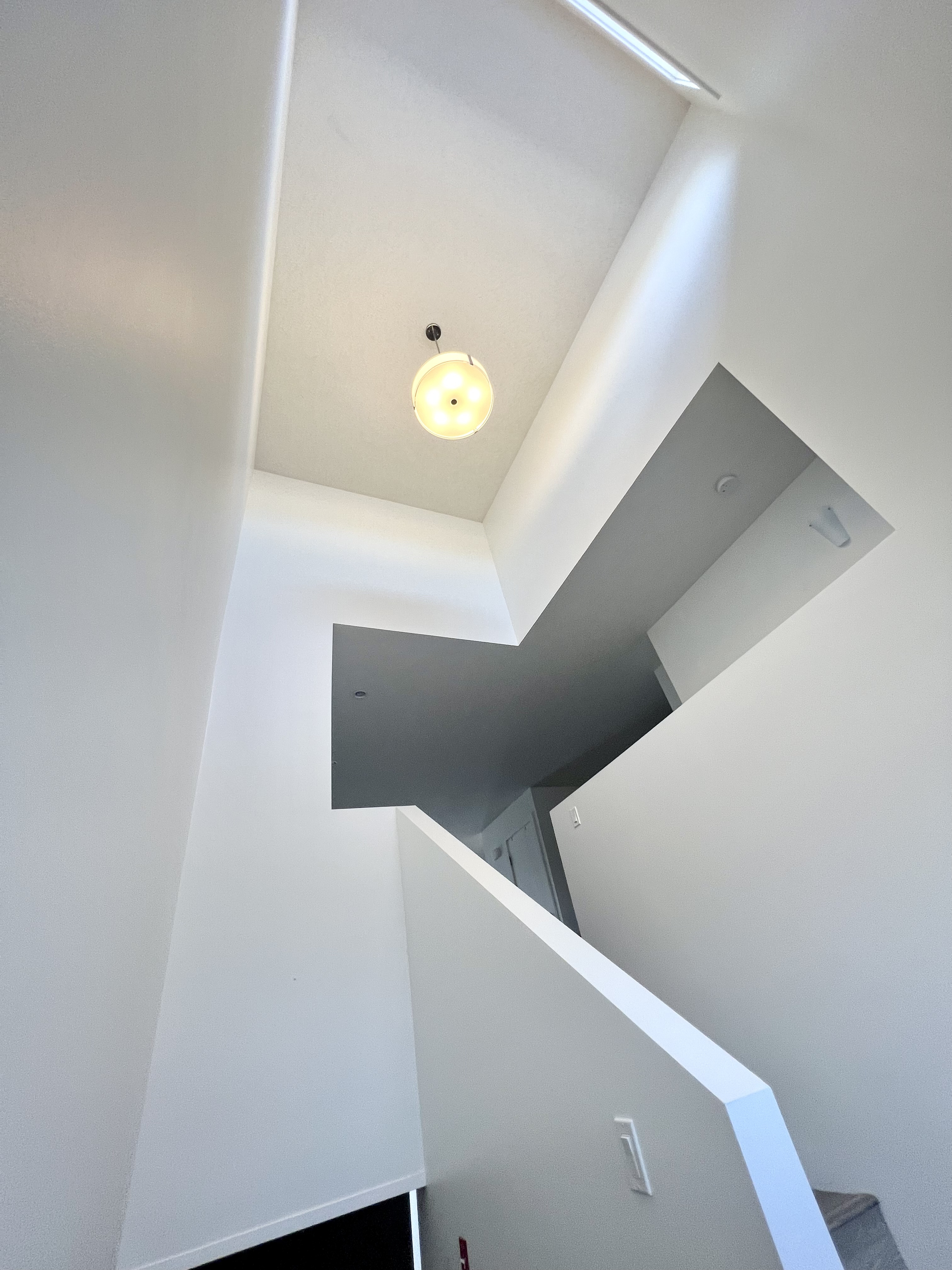 entrance freshly painted walls with high ceiling