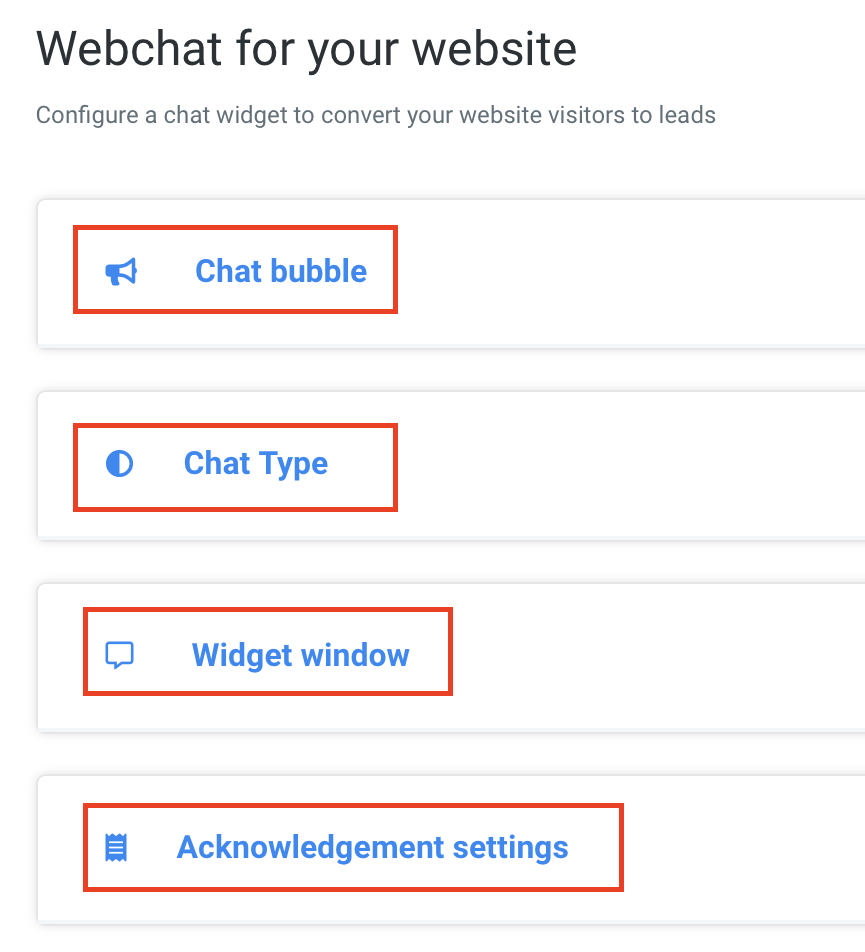 chat widget page