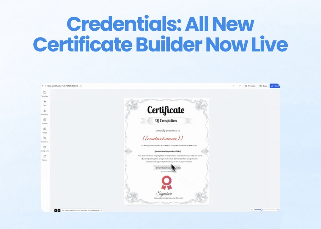 credentials: All new certificate builder now live credentials: All new certificate builder now live