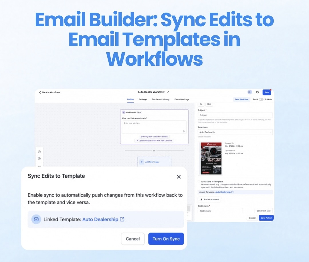 Email Builder: Sync Edits to Email Templates in Workflows 