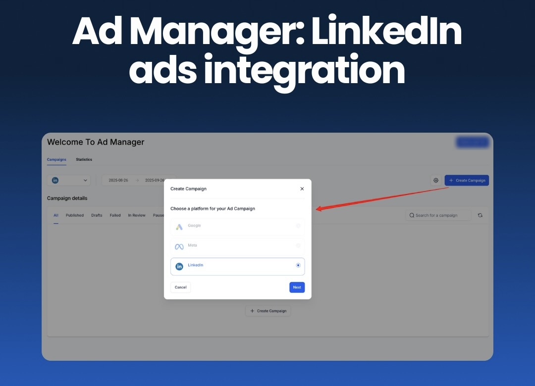 Ad Manager: LinkedIn Ads Integration