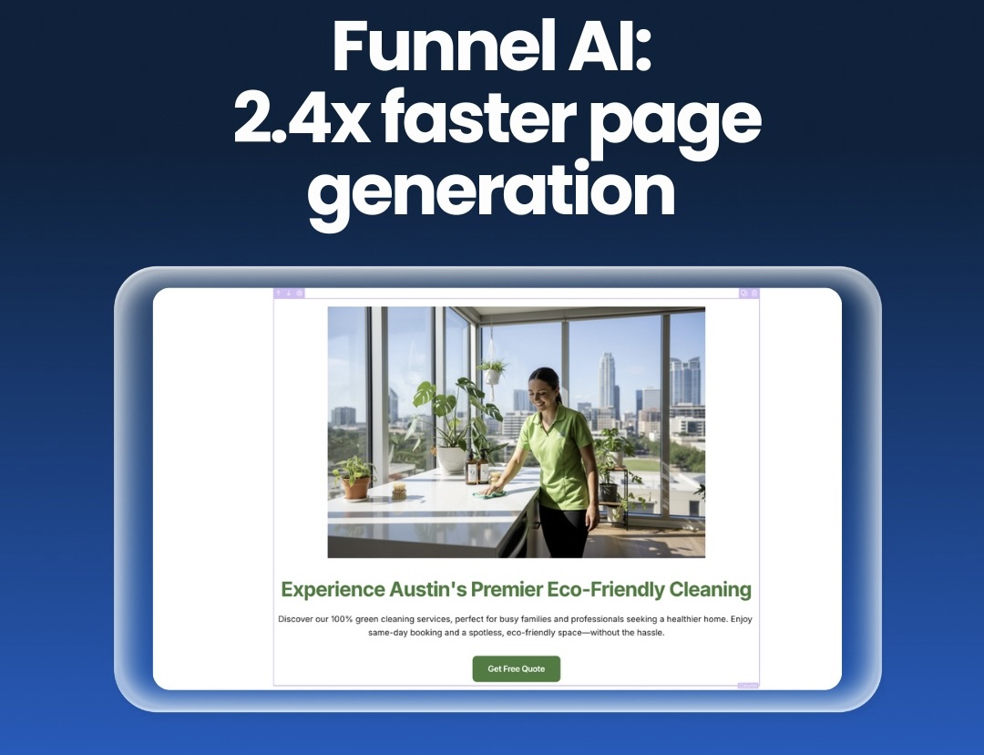 Funnel AI: 2.4x Faster Page Generation