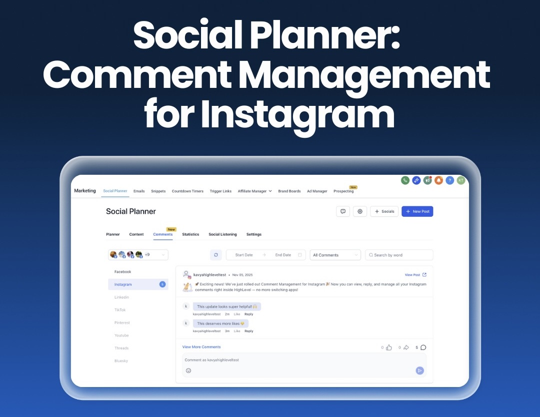 Social Planner: Comment Management for Instagram