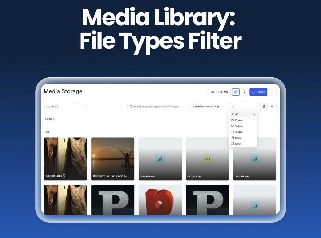 Media Library: File Types Filter 