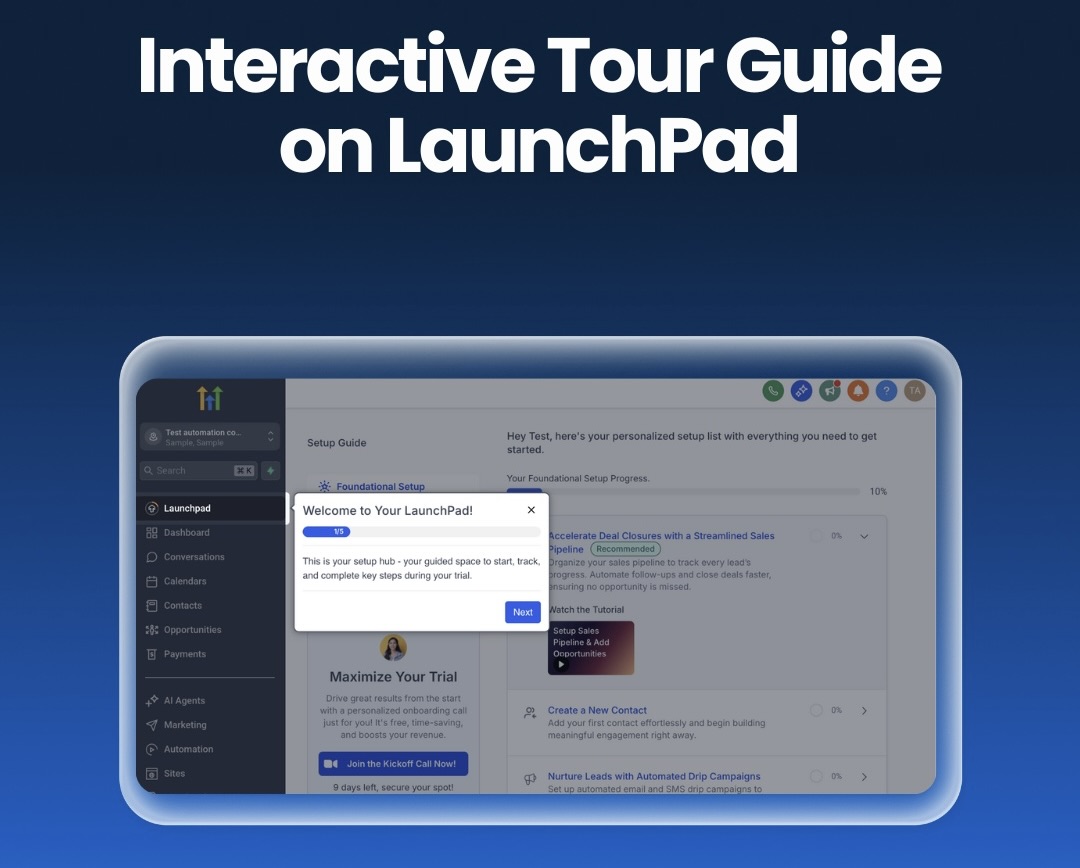 Interactive Tour Guide on LaunchPad