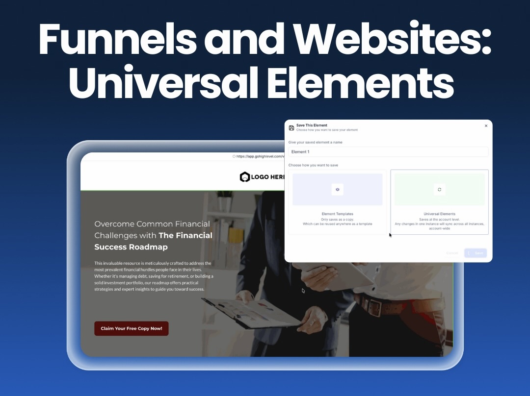 Funnels and Websites: Universal Elements Funnels and Websites: Universal Elements