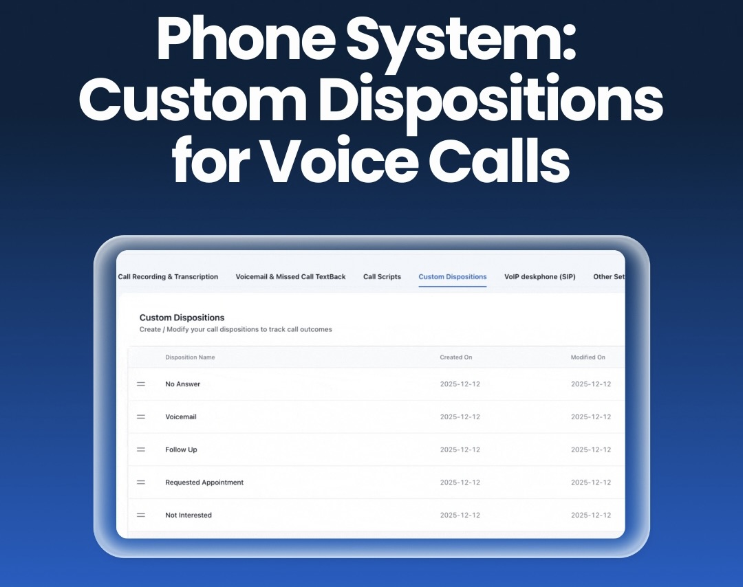 Phone System: Custom Dispositions for Voice Calls Phone System: Custom Dispositions for Voice Calls