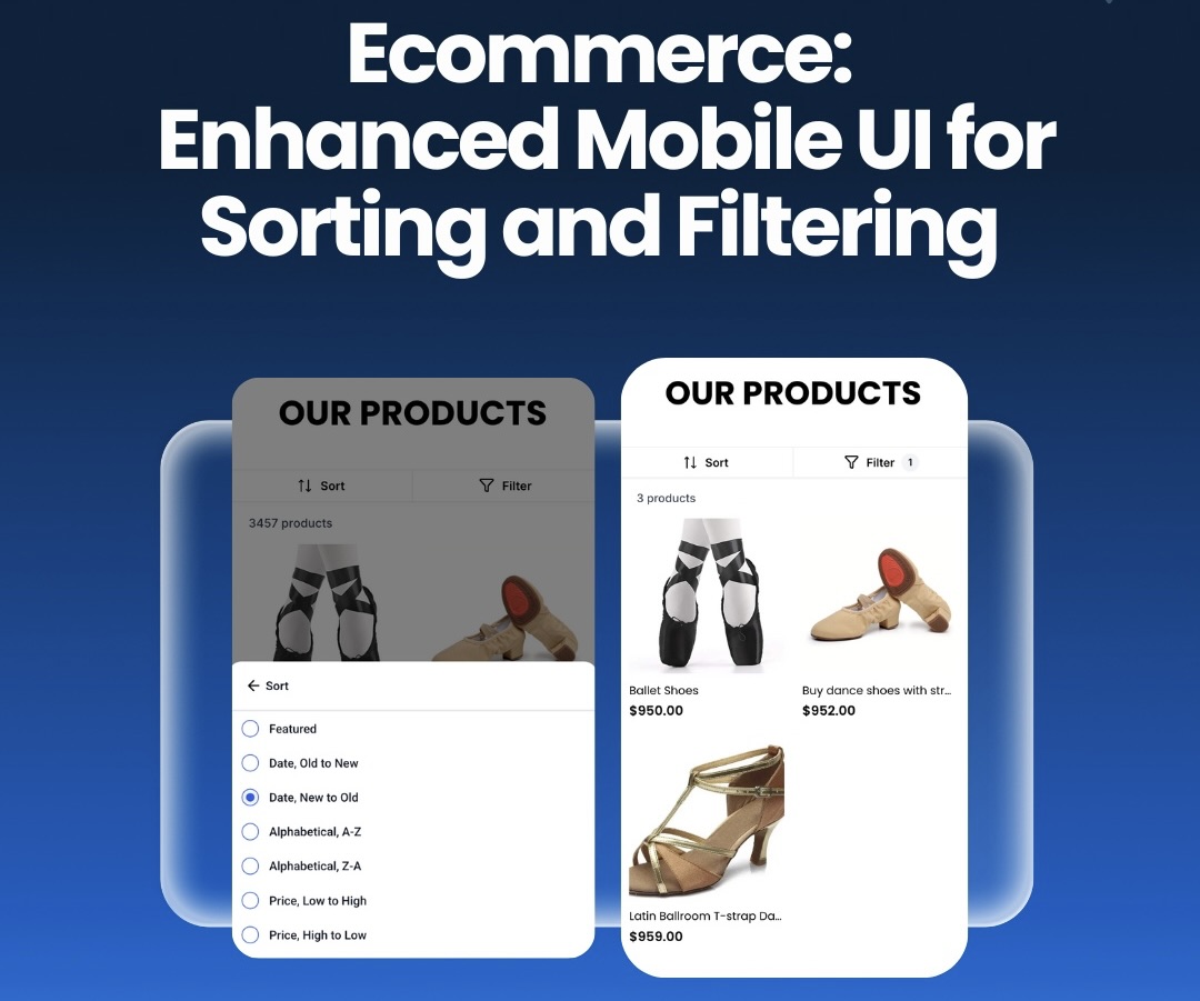 Ecommerce: Enhanced Mobile UI for Sorting and Filtering