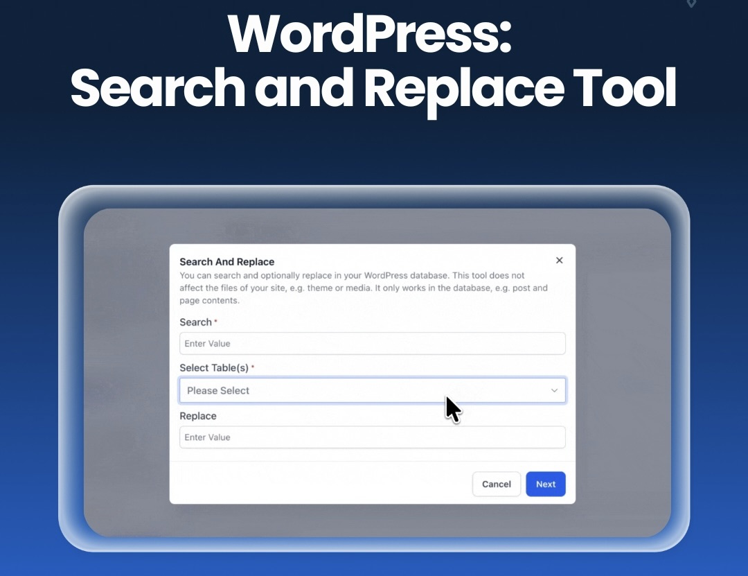 WordPress: Search and Replace Tool