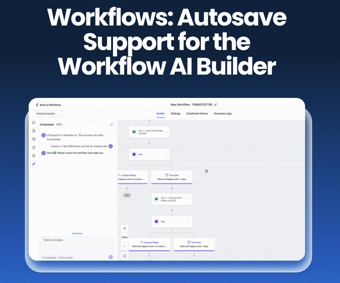 Workflows: Autosave Support for the Workflow AI Builder