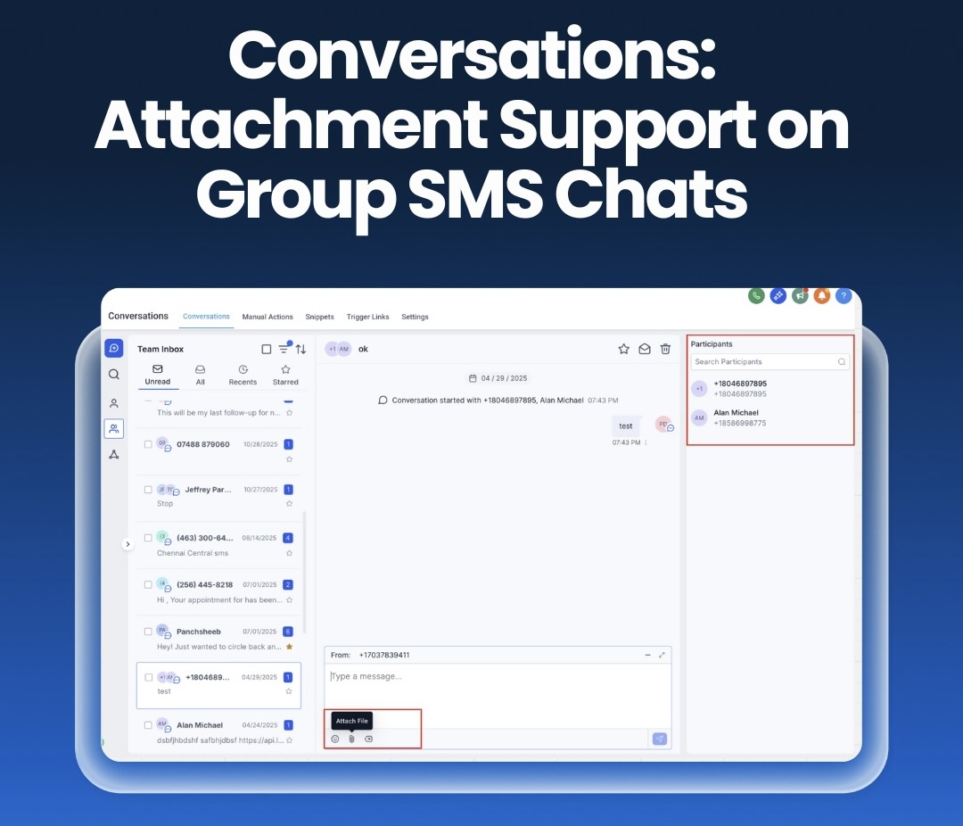 Conversations: Attachment Support on Group SMS Chats