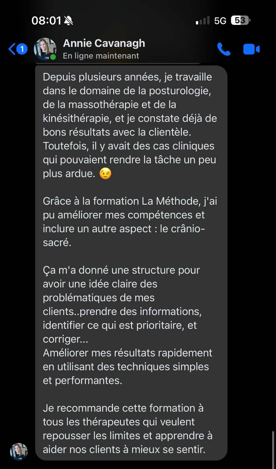 Témoignage de transformation 1