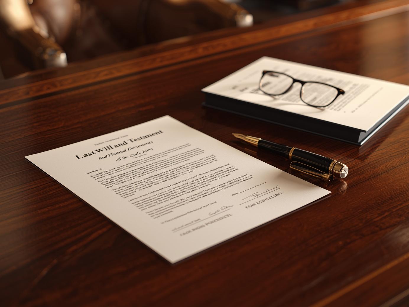 Attorney reviewing comprehensive estate planning documents with client to protect legacy and family assets