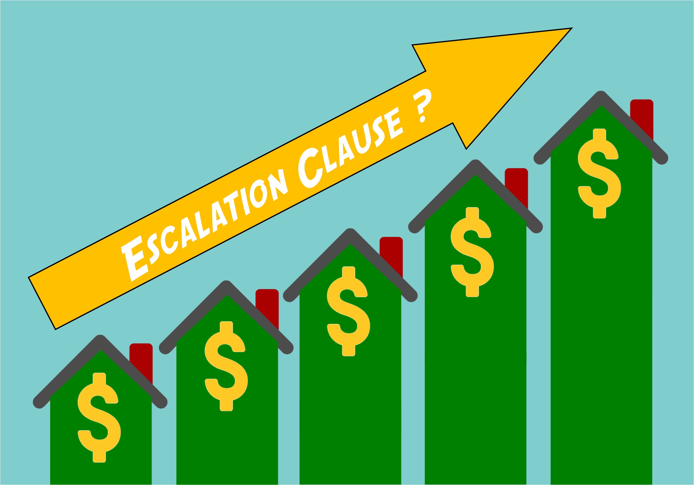 escalation clause image arrow and houses