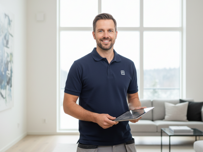 En av våra vänliga fönsterexperter