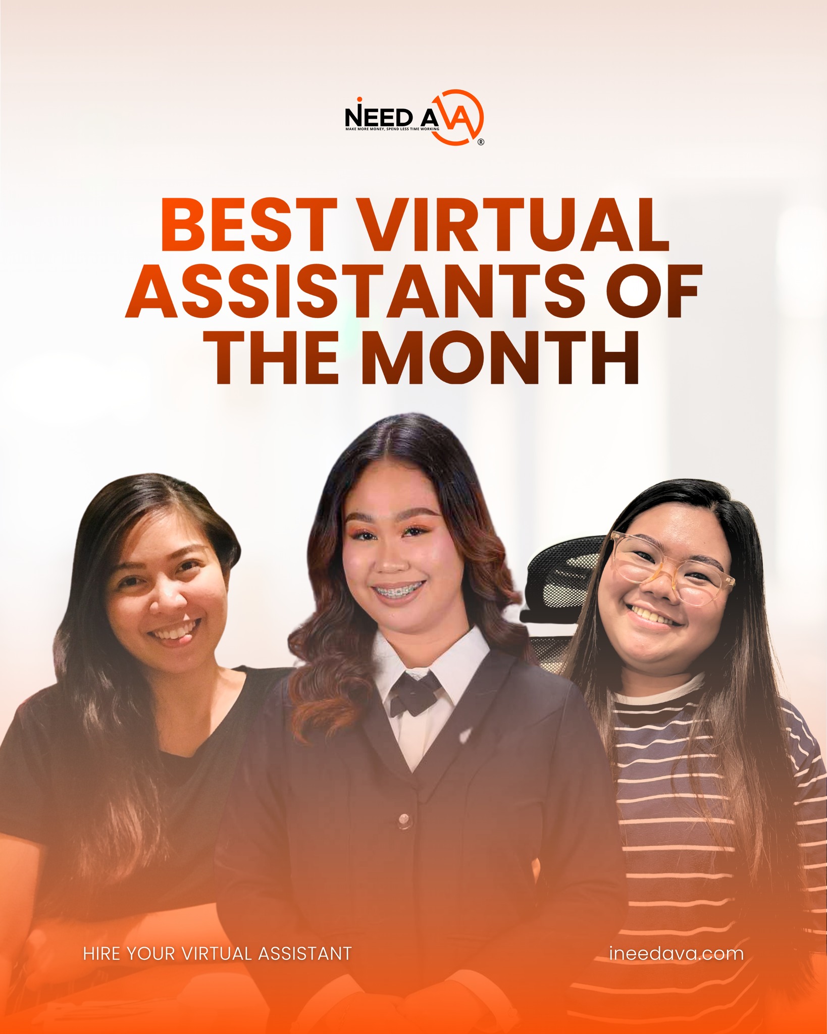 I Need A VA team celebrating August milestones, top Virtual Assistants, and training achievements.