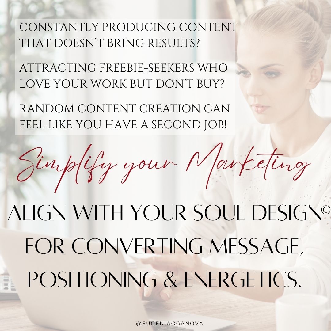 Simplify your marketing with Soul Design message, positioning, energetics.