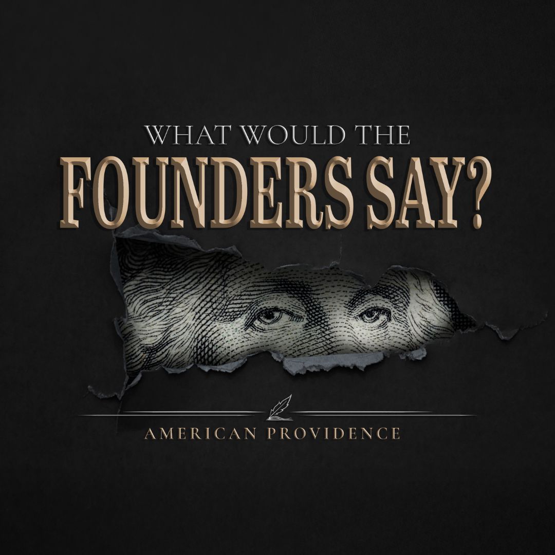 George Washington peers through a hole