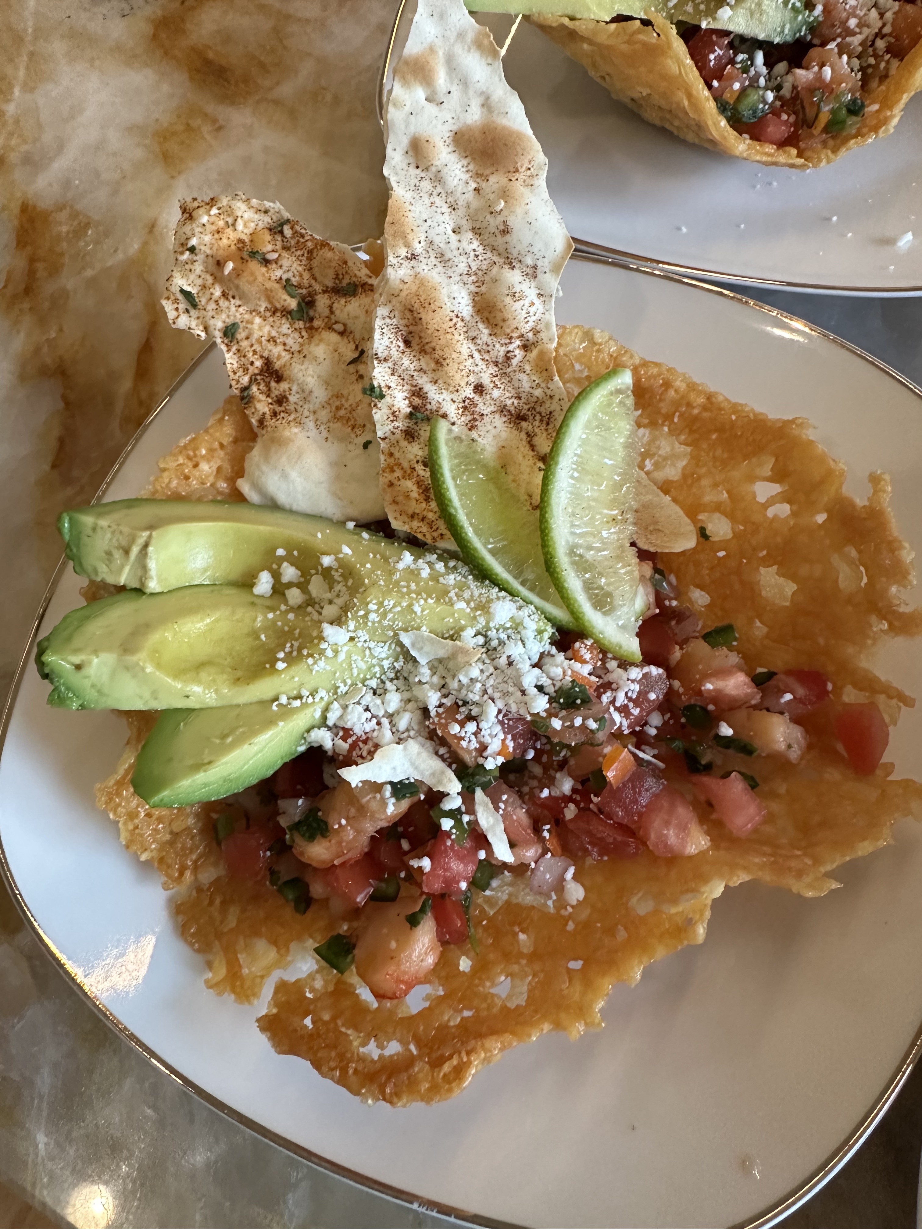 Skyline gourmet food presentation