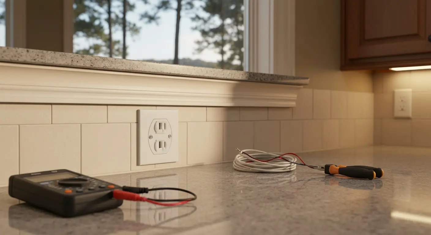 Kitchen outlet installation