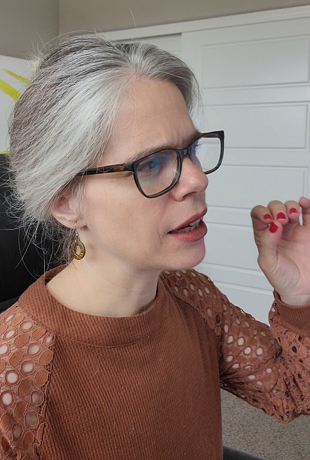 Gemma speaking on stage