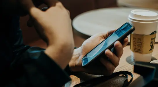 A person holding a phone.