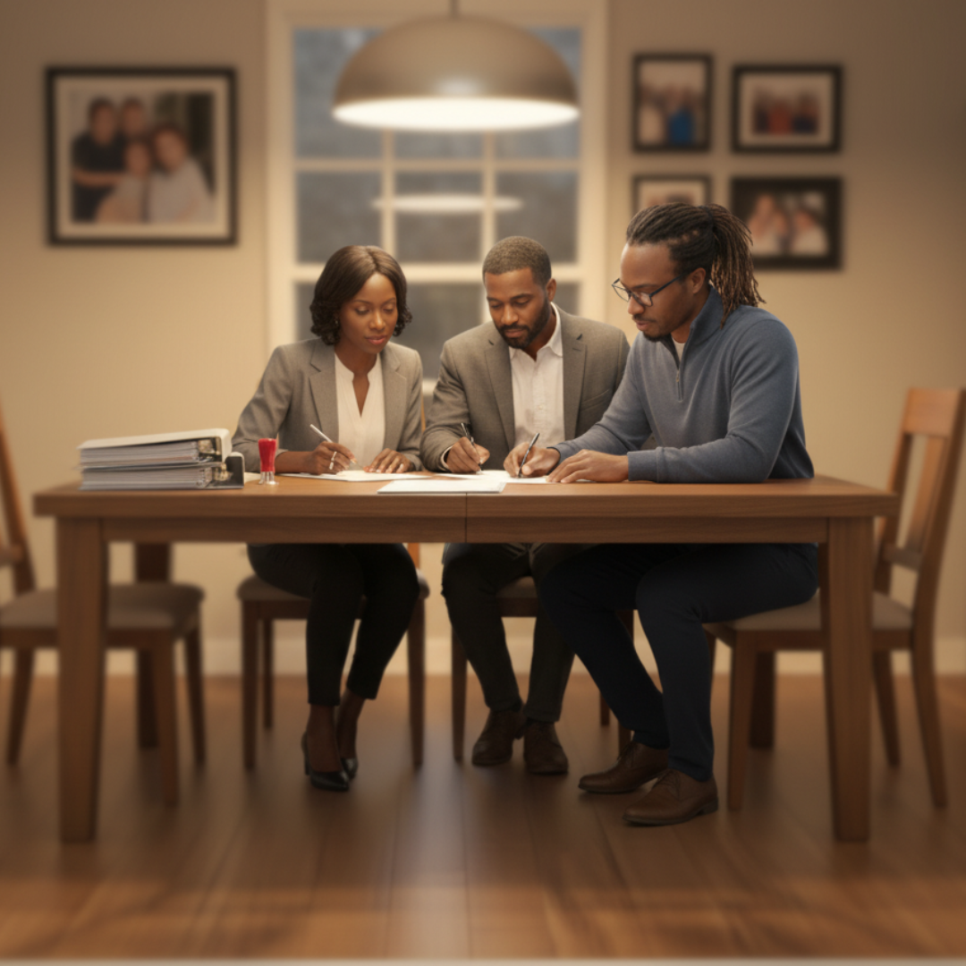 ginn mobile notary sitting at table