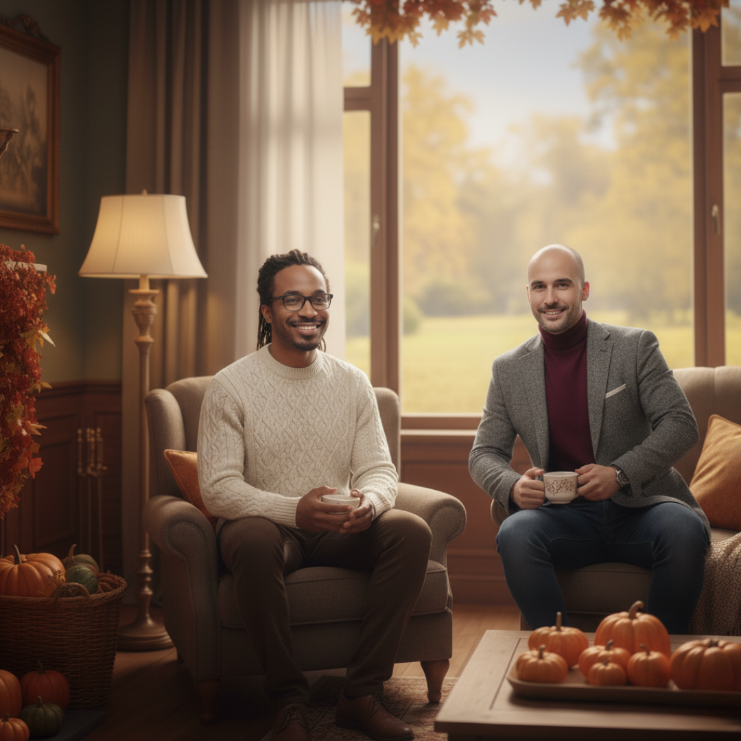 ginn thanksgiving sitting in chair