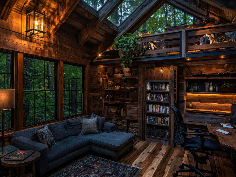 Home Inspector Gatlinburg TN checking cabin crawl space for moisture and structural issues.